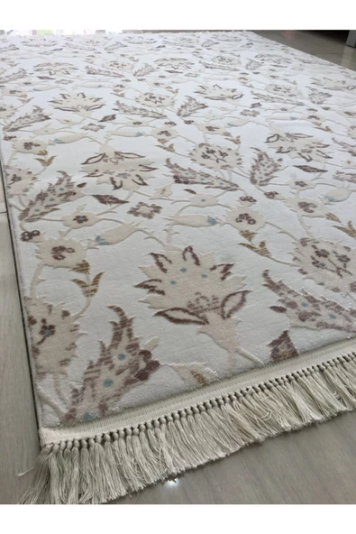 Adonis  Beyaz Turkuaz Vizon  Halı 4 m2 160x230 0761 - Resim 2