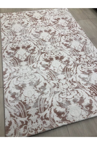 Halı Divina 150x233 Dı-005 Pudra Pembe Beyaz 4 M2 Halı ! - Resim 2