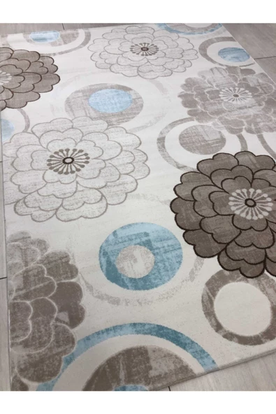 Alina 0720 B 165x230 Turkuaz Vizon 4 M2 Halı ! - Resim 4