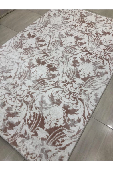 Halı Divina 150x233 Dı-005 Pudra Pembe Beyaz 4 M2 Halı ! - Resim 3