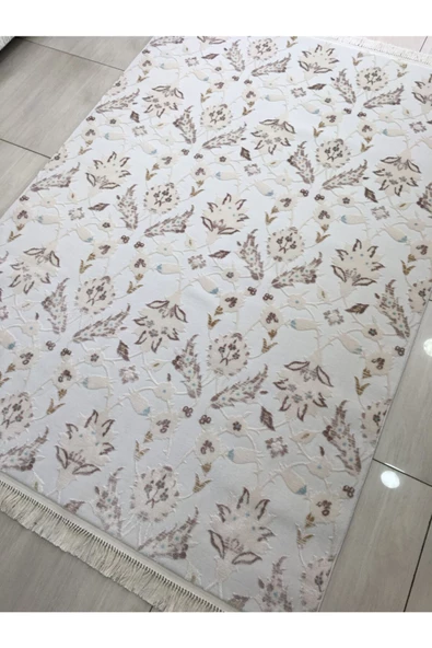 Adonis  Beyaz Turkuaz Vizon  Halı 4 m2 160x230 0761 - Resim 3