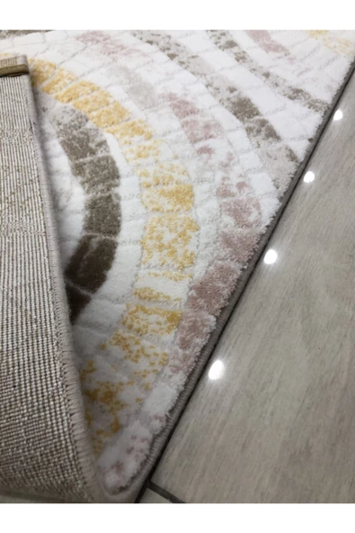 Halı Bodrum Br 018 Pudra Sarı 150x233 Renkli 4 M2 Halı ! - Resim 7