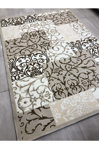 Elit 0129 A Bej 165x230 Krem Kahve 4 M2 Halı ! - Resim 2