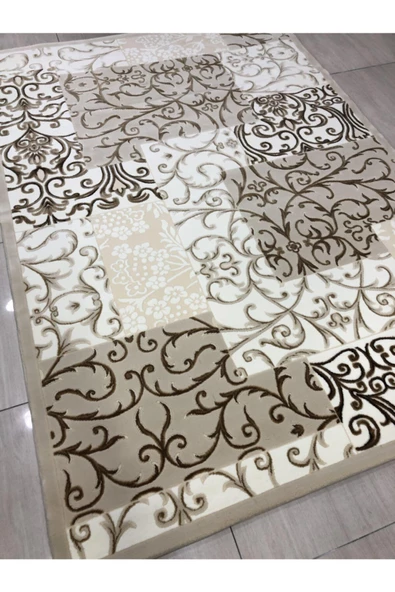 Elit 0129 A Bej 165x230 Krem Kahve 4 M2 Halı ! - Resim 4