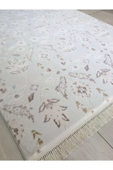 Adonis  Beyaz Turkuaz Vizon  Halı 4 m2 160x230 0761 - Resim 5