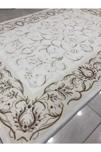 Simirna 0031 A 165x230 Krem Mürdüm 4m2 Halı - Resim 3
