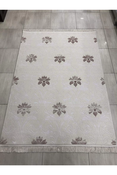 Ezo 0767 A  Beyaz Pudra 4 M2 Halı  165 x 230 ürün görseli