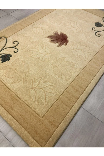 Truva 634 Bej 150x234 Krem Yün Halı 4 m2 - Resim 5