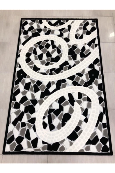 Siyah Beyaz Jade Halı 0024-03 ürün görseli