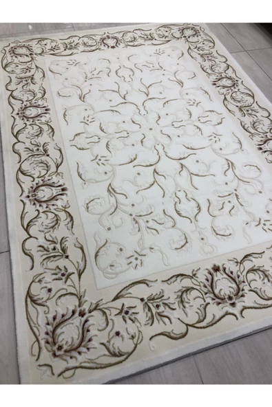 Simirna 0031 A 165x230 Krem Mürdüm 4m2 Halı - Resim 2