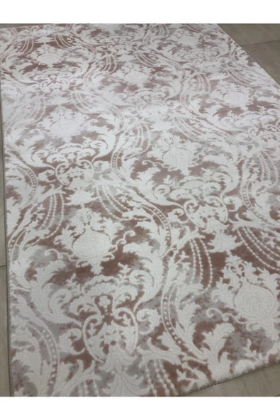 Halı Divina 150x233 Dı-005 Pudra Pembe Beyaz 4 M2 Halı ! - Resim 4