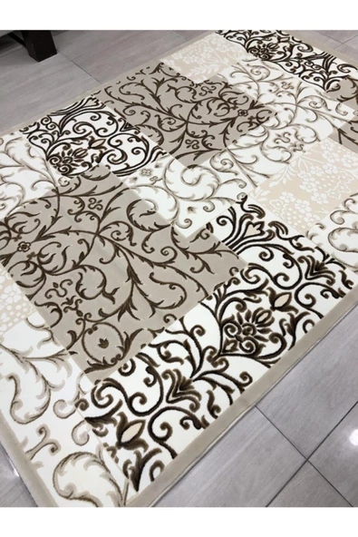 Elit 0129 A Bej 165x230 Krem Kahve 4 M2 Halı ! - Resim 3
