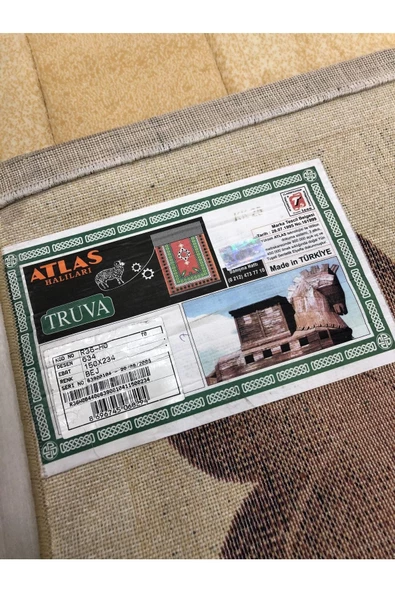 Truva 634 Bej 150x234 Krem Yün Halı 4 m2 - Resim 6