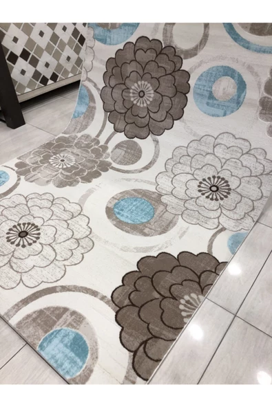 Alina 0720 B 165x230 Turkuaz Vizon 4 M2 Halı ! - Resim 8