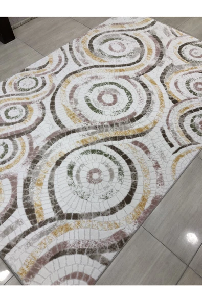 Halı Bodrum Br 018 Pudra Sarı 150x233 Renkli 4 M2 Halı ! - Resim 3