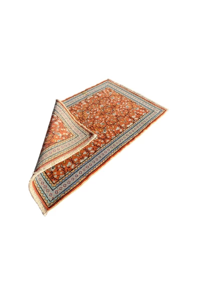 EL DOKUMA YASTIK BÜNYAN HALISI 57X93 ÇİÇEKLİ KİREMİT KÜÇÜK ÖLÇÜ HALI YASTIK - Resim 8