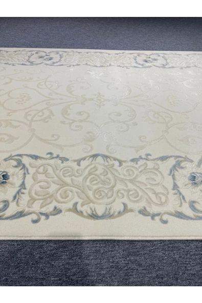 Sentez 7001 A 150x230 Beyaz Turkuaz 4 M2 Halı - Resim 6