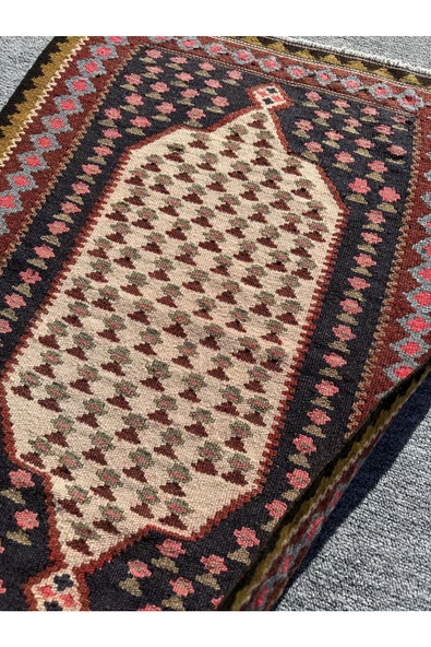 EL DOKUMA MUT KİLİMİ 63X84 KÜÇÜK YÜN CİCİM KİLİM - Resim 5