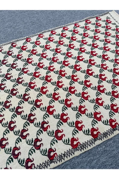 El Dokuma Dekoratif Kilim 85x120 Klasik Dekor %100 Yün Kilim ! - 3