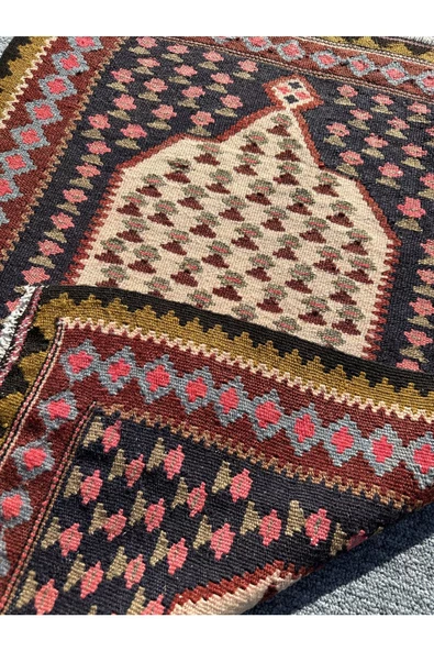 EL DOKUMA MUT KİLİMİ 63X84 KÜÇÜK YÜN CİCİM KİLİM - Resim 3