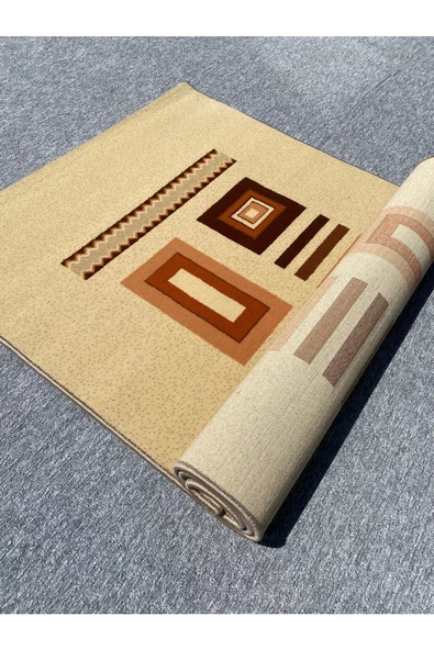Burak Halı 4026 Krem 100x200 Krem Kahve 2 Metre Yolluk - 7