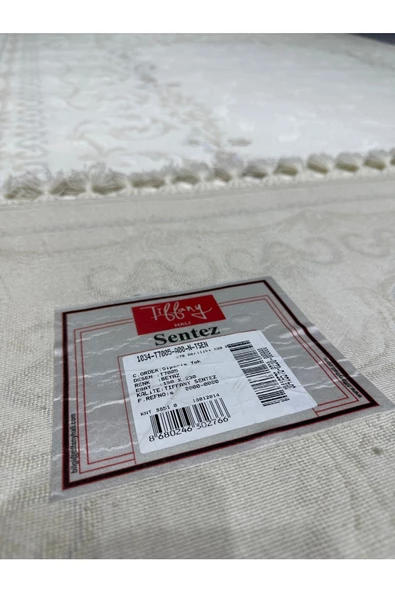 Sentez 7005 A 150x230 Beyaz Krem Turkuaz 4 M2 Halı ! - 4