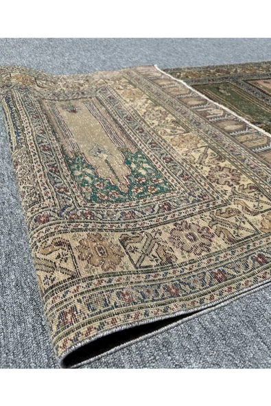 El Dokuma 95x290 Bünyan Halısı Eskitme Ince Yün Paftalı Yolluk ! - Resim 8