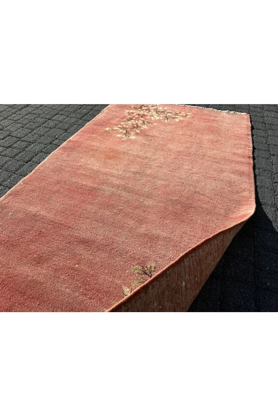 DEKORATİF ESKİTME HALI 100X190 TURUNCU %100 YÜN ISPARTA HALISI ! - Resim 3