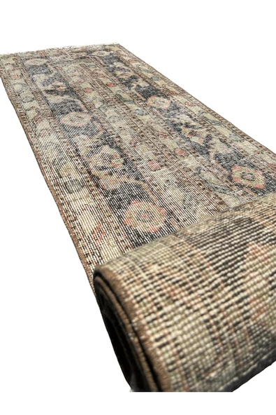 El Dokuma Eskitme Yolluk 53x376 Lacivert %100 Yün Halı - Resim 7