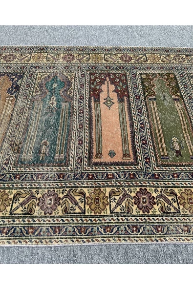 El Dokuma 95x290 Bünyan Halısı Eskitme Ince Yün Paftalı Yolluk ! - Resim 2