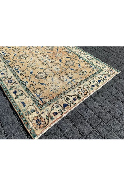 EL DOKUMASI DEKORATİF ESKİTME HALI 114X187 - Resim 3