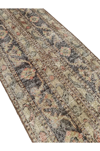 El Dokuma Eskitme Yolluk 53x376 Lacivert %100 Yün Halı - Resim 4