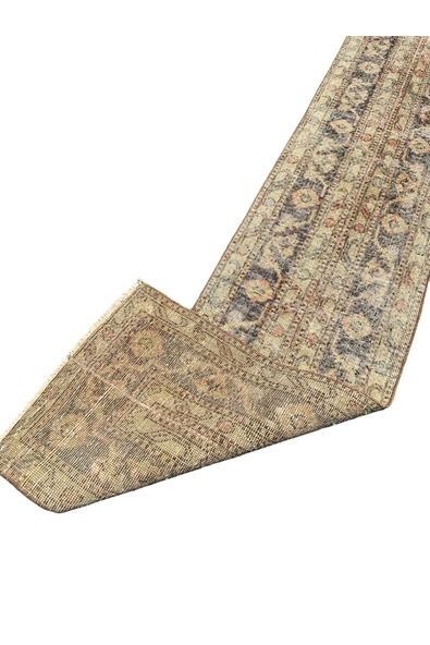 El Dokuma Eskitme Yolluk 53x376 Lacivert %100 Yün Halı - Resim 6