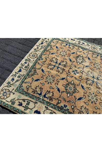 EL DOKUMASI DEKORATİF ESKİTME HALI 114X187 - Resim 5