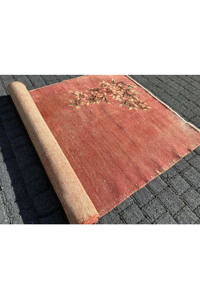 DEKORATİF ESKİTME HALI 100X190 TURUNCU %100 YÜN ISPARTA HALISI ! - Resim 8