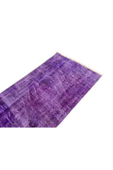 EL DOKUMA MOR HALI 62X244 DEKORATİF %100 YÜN YOLLUK - Resim 6