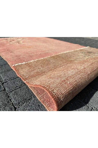 DEKORATİF ESKİTME HALI 100X190 TURUNCU %100 YÜN ISPARTA HALISI ! - Resim 4