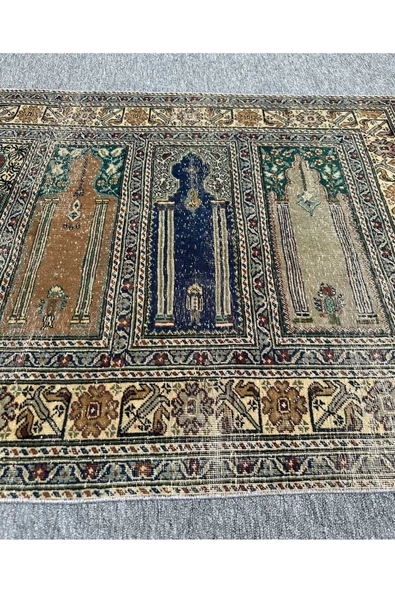 El Dokuma 95x290 Bünyan Halısı Eskitme Ince Yün Paftalı Yolluk ! - Resim 3