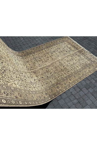 EL DOKUMA BÜNYAN HALISI 140X280 KAHVE KREM ESKİTME İNCE HALI ! - Resim 7