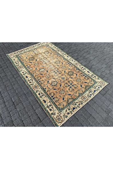 EL DOKUMASI DEKORATİF ESKİTME HALI 114X187 - Resim 2