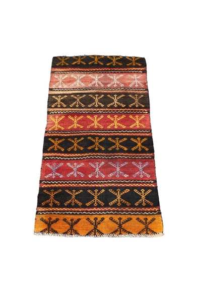 El Dokuma Kök Boya Cicim Kilimi 58x110 Kırmızı Kiremit %100 Yün Otantik Kilim ürün görseli