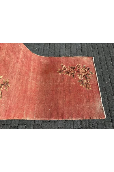 DEKORATİF ESKİTME HALI 100X190 TURUNCU %100 YÜN ISPARTA HALISI ! - Resim 7