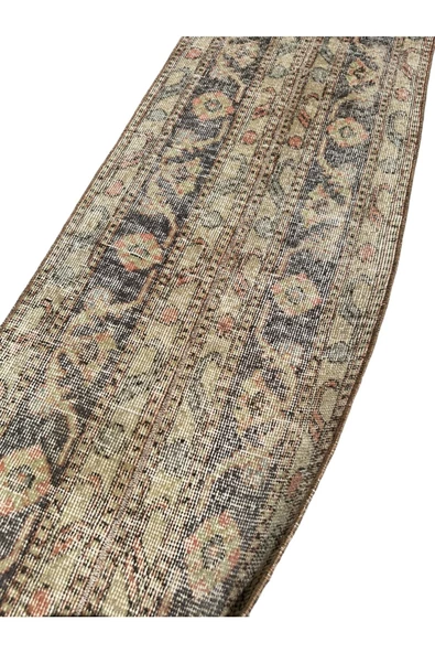 El Dokuma Eskitme Yolluk 53x376 Lacivert %100 Yün Halı - Resim 5