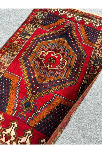 El Dokuma Sıfır Çamardı Halısı 79x135 Kök Boya %100 Yün Küçük Ölçü Halı - 3