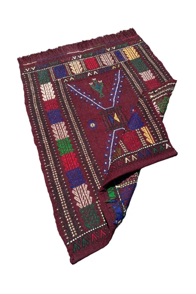 El Dokuma Eski Obruk Kilimi 70x90 Kök Boya Renkli %100 Yün Kilim - Resim 6