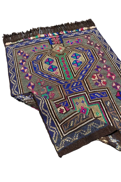El Dokuması Sıfır Mut Kilimi 105x130 Renkli Kök Boya Yün Kilim - Resim 7