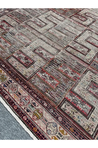 EL DOKUMA İRAN SUMAK HALISI 210X285 İNCE VİNTAGE 6 M2 İRAN HALISI - Resim 7