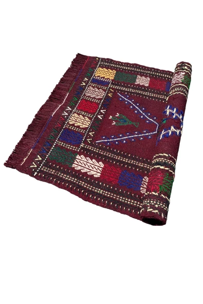 El Dokuma Eski Obruk Kilimi 70x90 Kök Boya Renkli %100 Yün Kilim - Resim 5