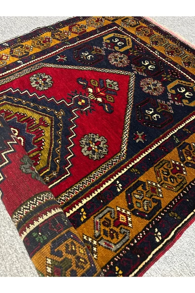 El Dokuma Yahyalı Halısı 105x195 Kök Boya %100 Yün Sıfır Halı - 6