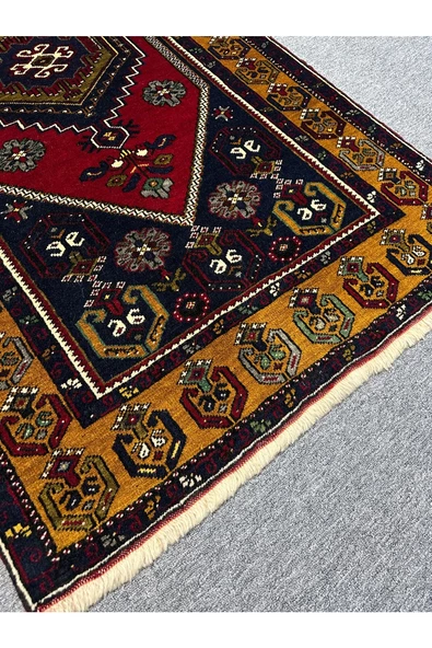 El Dokuma Yahyalı Halısı 105x195 Kök Boya %100 Yün Sıfır Halı - 2